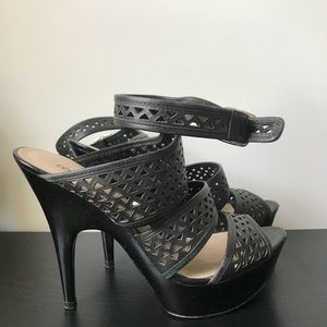 Black Ankle Strap Sandals